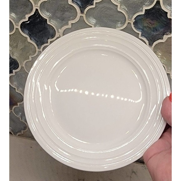 Mikasa Swirl White Bone China salad Plate 7 Set Of 2 - Picture 4 of 8